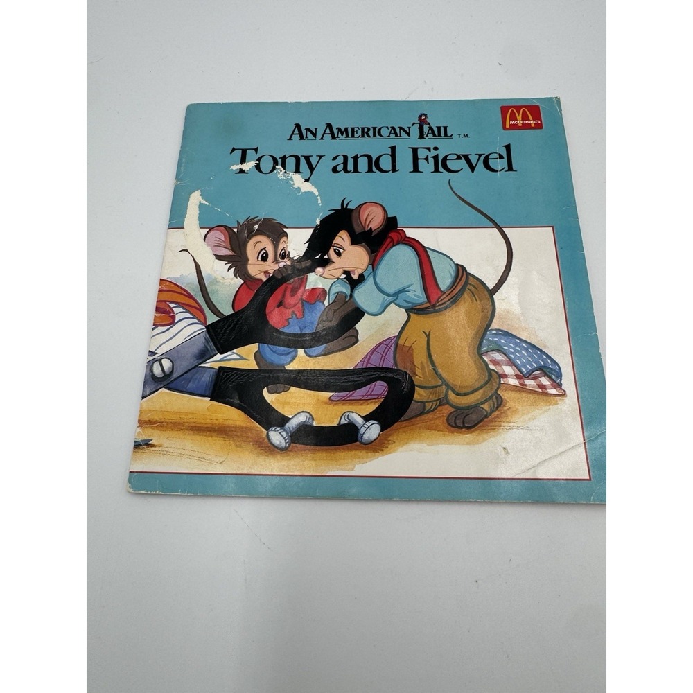 An American Tail Tony and Fievel Picture Book by‎ McDonald's Vintage  1986